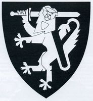 Våpenskjold fra moderne tid som militært avdelingsmerke for 6. divisjon