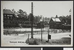 Slemdal stasjon 1920. Nasjonalbibliotekets bildesamling