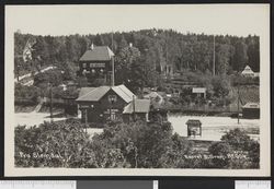 Slemdal stasjon 1920. Oversikt. Nasjonalbibliotekets bildesamling