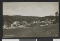 Området ved Hauketo stasjon før utbyggingen virkelig hadde satt i gang. Foto: Ukjent / Nasjonalbiblioteket