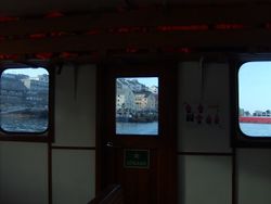 Utsikta frå salongen på «Rapp». Foto: Olve Utne (2009).