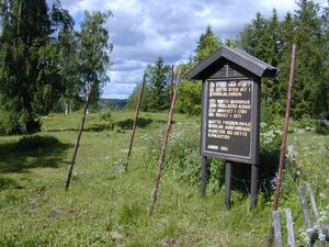Informasjonstavle på Kirkerud.