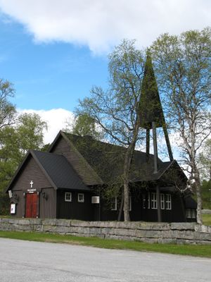 AA Bykle, Fjellgardane kyrkje frå sørvest 02.JPG