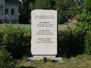 AA Evje og Hornnes, Hornnes, minnestøtte falne WW2.JPG