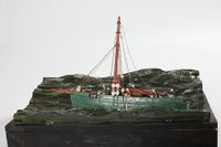 Barmann, ein spisstemna sunnmørsbåt med dekk. Austefjord Museum