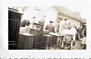 On 15 June 1950, my great-grandmother Anne Kristine Isaksen died. She was a widow. This photo has an "auction date" written on the back of 09 Sep 1950. This was probably the disposition of household items after Anne Kristine's death. Information from probate records shows that her daughter Anna Isaksen Love was deeded the property for 7,000 Kr. on 22 Dec 1950. I don't think her daughter stayed there the rest of her life; I believe this property was eventually sold to another family.