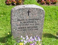 Møbeldesigner Adolf Rellings gravminne på Bekkelaget kirkegård. Foto: Stig Rune Pedersen