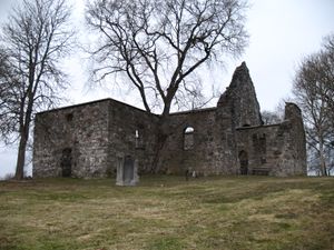 Akershus, Nes kirkeruin fra sydøst IMG 7289.JPG