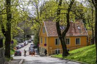 Parti fra Akersveien sett sørover fra Gamle Aker kirke. Foto: Leif-Harald Ruud (2010)