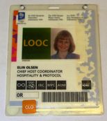 Akkrediteringskort til OL på Lillehammer . Foto: Elin Olsen