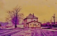 Alnabru stasjon 1969. Sporene i forgrunnen skal inngå i den nye Alnabruterminalen. Foto Håvard Pedersen.