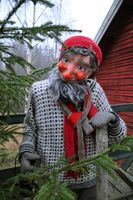 Den gamle nissen fra Halléns hanskeutsalg på Egertorget i Oslo. I 2011 var den med på julemarkedet på Anekstad.