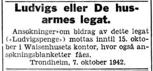 Annonse 1 om legatmidler i Adresseavisen 8.10. 1942.jpg