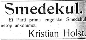Annonse 2 fra Kristian Holst i Haalogaland 0807 1913.jpg