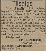 144. Annonse 2 fra Ths. H. Poulsson i Kysten 7.12. 1905.jpg