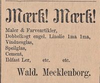461. Annonse 2 fra Wald. Mecklenborg i Lofot-Posten 27.07.1885.jpg
