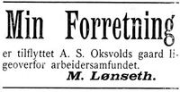 443. Annonse II for M. Lønseth i Indtrøndelagen 31.8. 1900.jpg
