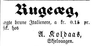 Annonse II fra A. Koldaas i Indtrøndelagen 18.4.1900.jpg