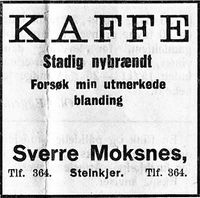 476. Annonse II fra Sverre Moksnes i Folkets Rett 1926.jpg