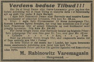Annonse M Rabinowitz Varemagasin Fremtiden 1912-04-29.jpg