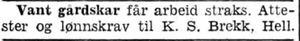 Annonse etter gårdskar i Adresseavisen 8.10. 1942.jpg