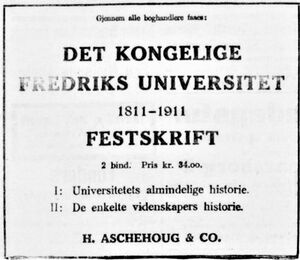 Annonse festskrift universitetet 1911.jpg