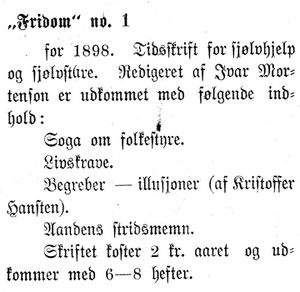 Annonse for Fridom i Mjølner 15.3.1898.jpg