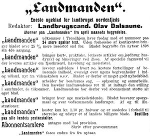 Annonse for Landmanden i Mjølner 15.3.1898.jpg