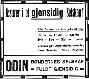 Annonse for forsikringsselskapet ODIN i Indhereds-Posten 31.1.1921.jpg