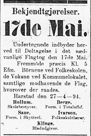 Annonse fra 17.Mai-komiteen i Tromsø Amtstidende 28. 04. 1894.jpg