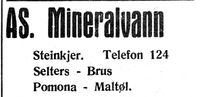 322. Annonse fra A.S. Mineralvann i Inntrøndelagen og Trønderbladet 17.10. 1934.jpg