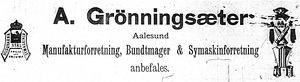 Annonse fra A. Grønningsæter i Søndmøre Folkeblad 4.1.1892.jpg