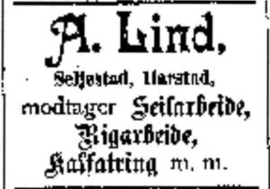 Annonse fra A. Lind i Harstad Tidende 29. 5.1905.JPG