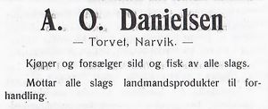 Annonse fra A. O. Danielsen i Narvikboka 1912.jpg