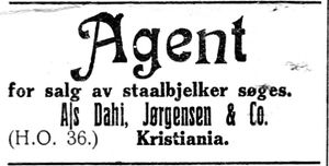 Annonse fra AS Dahl, Jørgensen & Co i Nordtrønderen 10.6. 1914.jpg