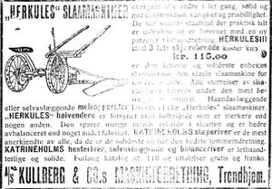 Annonse fra AS Kullberg & Co i Nordtrønderen 10.6. 1914.jpg