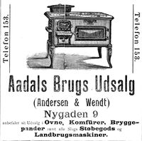 Annonse fra Aadals Brug i Den 17de Mai 7. november 1888.