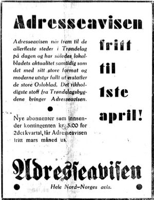 Annonse fra Adresseavisen i Nord-Trøndelag og Nordenfjeldsk Tidende 14.03.33.jpg