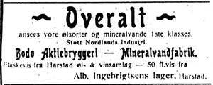 Annonse fra Alb. Ingebrigtsens lager i Haalogaland 0208 1913.jpg