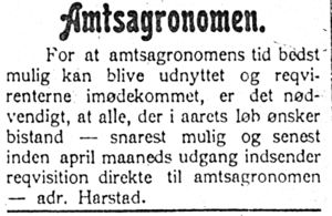 Annonse fra Amtsagronomen i Haalogaland 17.3.-06.jpg