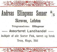 409. Annonse fra Andreas Ellingsens Sønner under Harstadutstillingen 1911.jpg