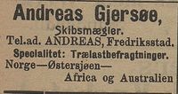 327. Annonse fra Andreas Gjersøe i Kysten 18.01.1905.jpg
