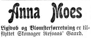 Annonse fra Anna Moe i Indtrøndelagen 31.8. 1900.jpg