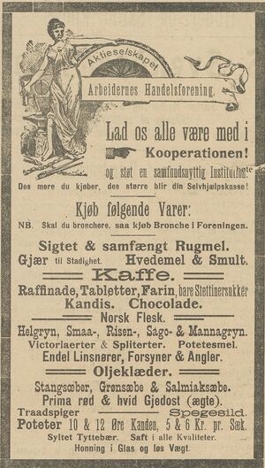 Annonse fra Arbeidernes Handelsforening i Nordlys 18.11.1908.jpg