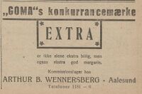 Annonse i Sunnmørsposten 4. februar 1927.