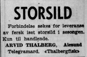 Annonse fra Arvid Thalberg i Harstad Tidende 23.01. 1958.jpg