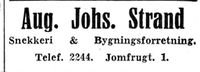 302. Annonse fra Aug. Johs. Strand i Arbeider-Avisen 24.4.1940.jpg