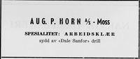 130. Annonse fra Aug. P. Horn AS i Norsk Militært Tidsskrift nr. 11 1960.jpg