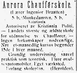 Annonse fra Aurora Chaufførskole i Haalogaland 0807 1913.jpg