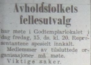 Annonse fra Avholdsfolkets fellesutvalg i H.T. 15-6-.1951.JPG